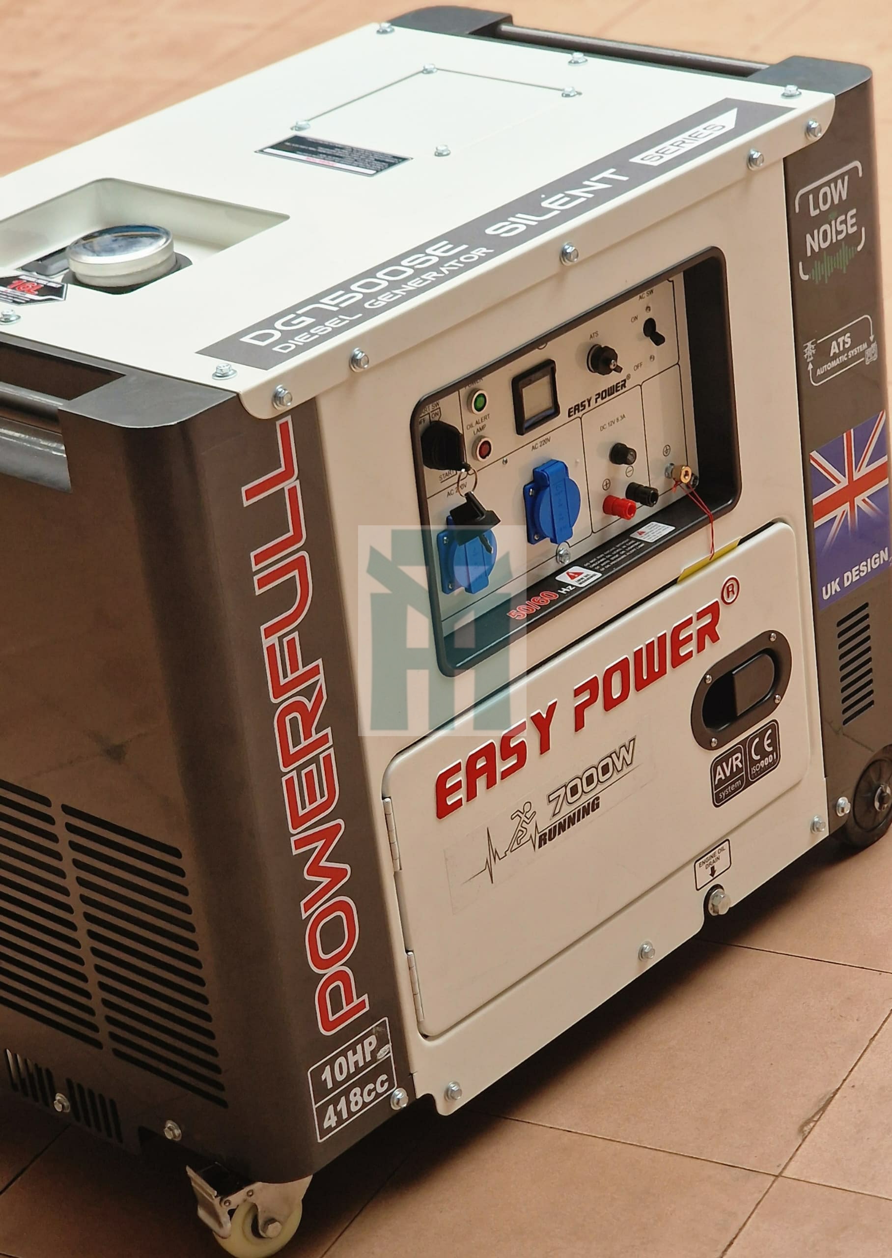418cc Silent Diesel Generator 7KW Low Noise