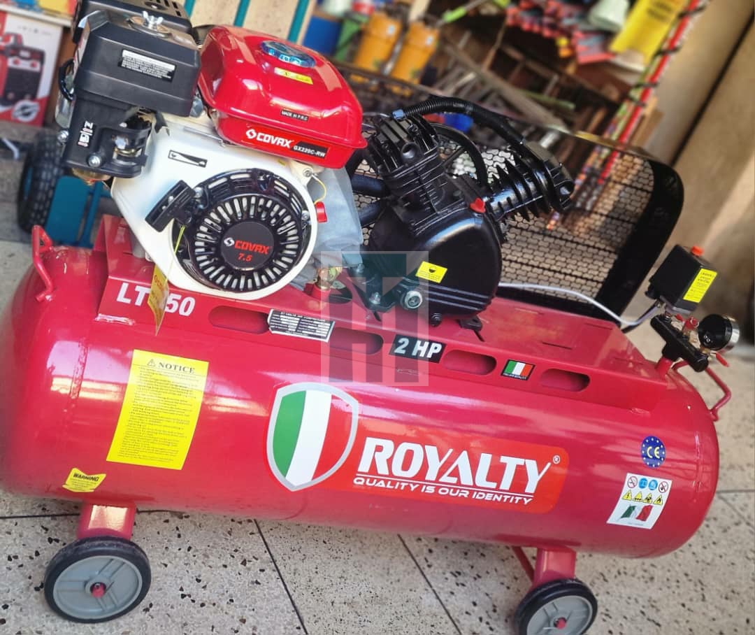 Royalty Customizable 150L Petrol Air Compressor 2HP