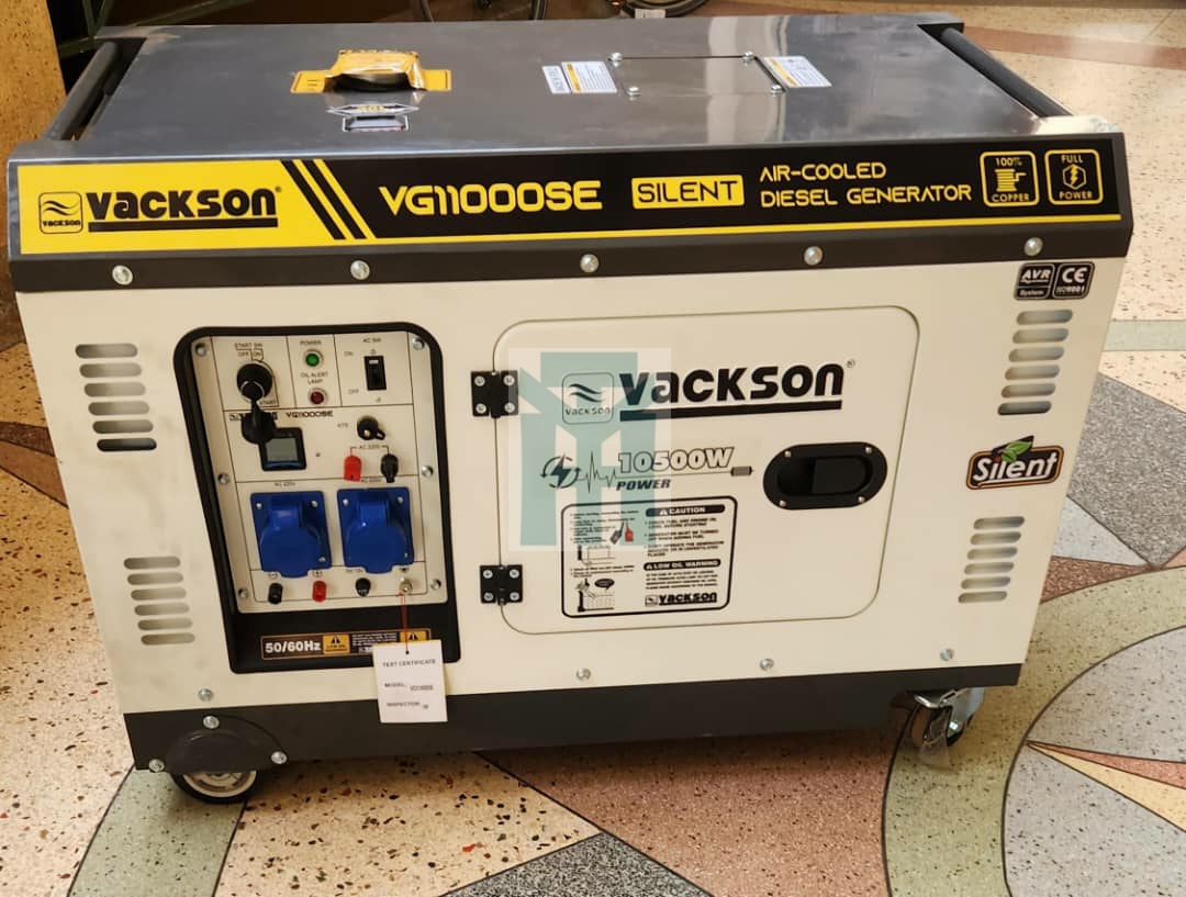 Air Cooled 10500W Diesel Silent Generator 220V Vackson