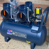 Laston 1500W 50L Double Head Silent Oil Free Air Compressor