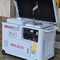 Single Phase Diesel 14.5L Fuel Capacity 7.5KW Silent Generator 11HP